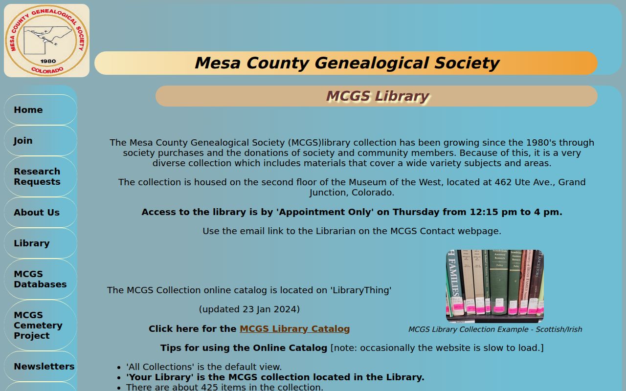 Grand Junction city directory Mesa County Genealogy Society library