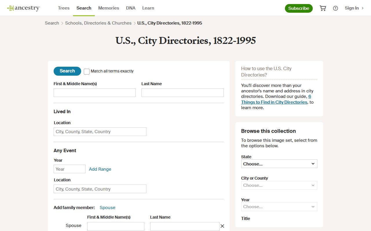 Grand Junction city directory Ancestry search collection